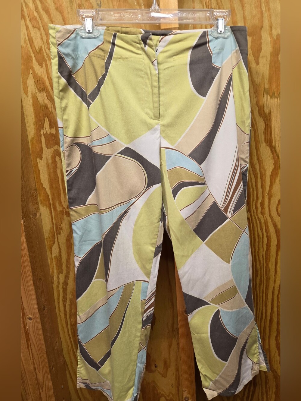 Vintage Bentley A. Psychedelic Swirl Capri Pants 70s Retro Abstract Print